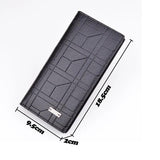 PU Leather Men's Long Wallets Large Capacity Soft Wallet