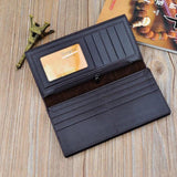 PU Leather Men's Long Wallets Large Capacity Soft Wallet