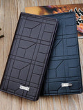PU Leather Men's Long Wallets Large Capacity Soft Wallet