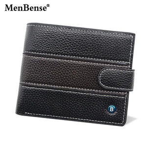 Real Cowhide Men Wallets Short Wallet Portefeuille Homme Business Purses