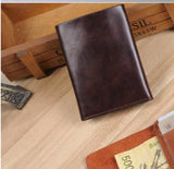Leather Wallet Men Business Vintage Pocket Bag