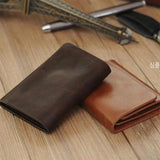 Leather Wallet Men Business Vintage Pocket Bag