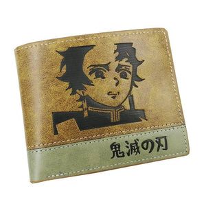 Demon Slayer Tanjirou Short Wallet Synthetic Leather Purse