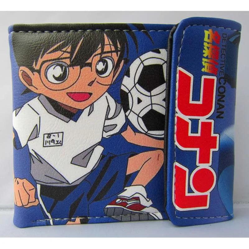 Anime Detective Conan PU Short Wallet Button Purse