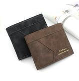 Slim Leather Men's Wallet with Money Portomonee