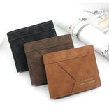 Slim Leather Men's Wallet with Money Portomonee
