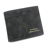 Slim Leather Men's Wallet with Money Portomonee