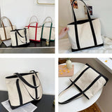 Monogram Canvas Tote Bag Embroidered Name Boat Tote Hen Party Gift