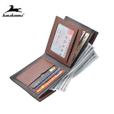 Short Slim Leather Men's Wallet Retro Style