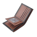 Short Slim Leather Men's Wallet Retro Style