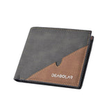 Short Slim Leather Men's Wallet Retro Style
