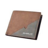 Short Slim Leather Men's Wallet Retro Style