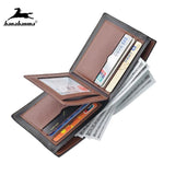 Short Slim Leather Men's Wallet Retro Style