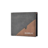 Short Slim Leather Men's Wallet Retro Style