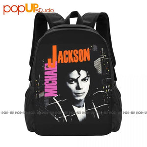 Michael Jackson Bad Tour 1988 Backpack Large Capacity Vintage Schoolbag