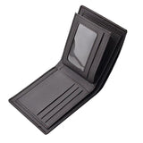 Matte Leather Short Wallet for Men Bifold Slim Purses