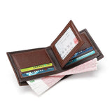 Vintage PU Leather Men's Wallet Mini Thin Carteras Hombre Mens