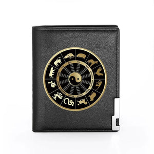 Men Wallet Leather 12 Animal Print Billfold Slim Card Holder Money Bag