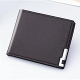 Men's Thin Soft Wallet Multi-card Slot Money Clip Fashionable Solid PU