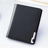 Men's Thin Soft Wallet Multi-card Slot Money Clip Fashionable Solid PU