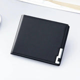 Men's Thin Soft Wallet Multi-card Slot Money Clip Fashionable Solid PU