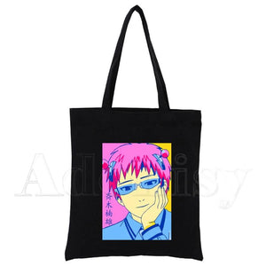 Saiki K Reusable Shopping Tote Bag Gift Handbag
