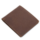 Solid Leather Men's Wallet Large Capacity Short Money Bag