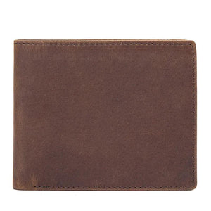 Solid Leather Men's Wallet Large Capacity Short Money Bag