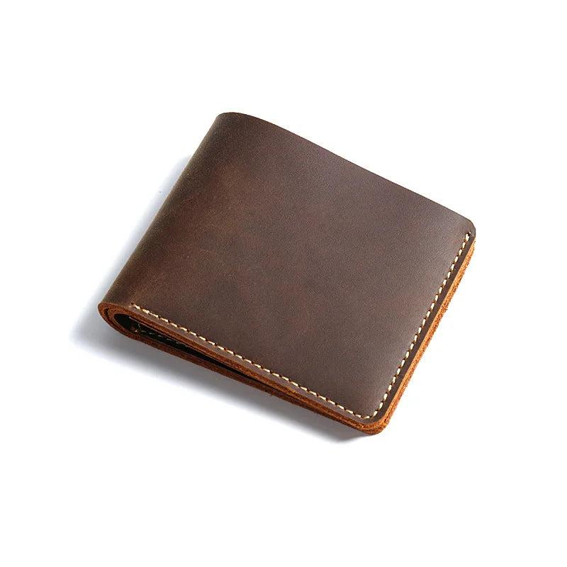 Short Retro Men's Leather Wallet Genuine Leather High Quality