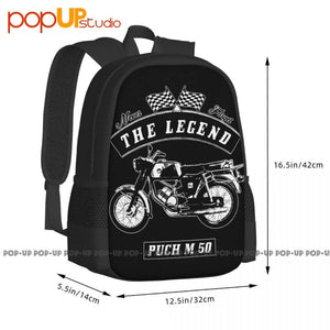 Puch M 50 Motorcycle Bike Classic Cars Backpack Large Capacity Gym Foldable