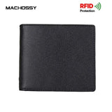 Men's Oil Wax Skin Wallet RFID Protection Cow Leather Billfold Coin Purse