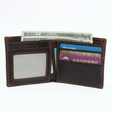 Dragon Pattern Leather Wallet Vintage Dollar Clip Cow Leather Purse