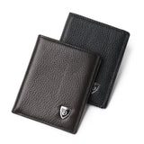 Cowhide Leather Wallets for Men Short Wallet Portefeuille Homme