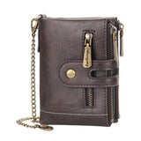 Men's RFID Blocking Chain Wallet Bifold Leather