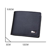 Stylish Men's Short Leather Wallet Money Clip Carteira Masculina