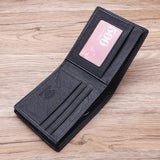 Stylish Men's Short Leather Wallet Money Clip Carteira Masculina