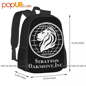 Wolf Of Wall Street Stratton Oakmont Backpack Large Capacity Print Shoe Bag