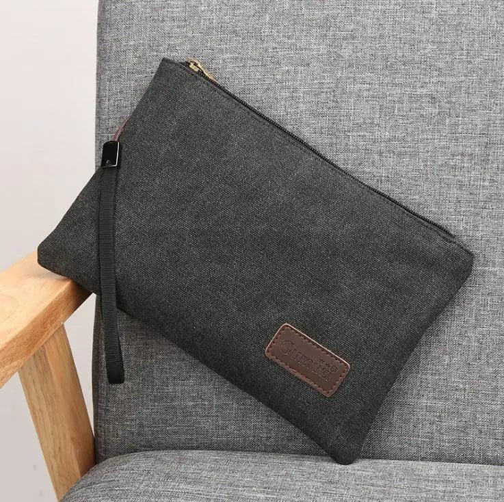 Canvas Men clutch bag Business Wallet Casual Purse Small Travel bags