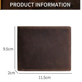 Men's Crazy Horse Leather Wallet Business Retro