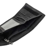 Men Boy Biker Trifold Mini Wallet With Key Chain