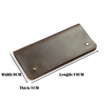 Men's Leather Wallet with Checkbook Holder Long Purse