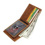 Men's Casual Leather Wallet with Coin Pocket