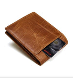 Men's Casual Leather Wallet with Coin Pocket