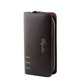 Vintage Long Clutch Men Wallet Plaid Purses Handbags Zipper Male Wallet