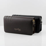 Vintage Long Clutch Men Wallet Plaid Purses Handbags Zipper Male Wallet