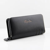 Vintage Long Clutch Men Wallet Plaid Purses Handbags Zipper Male Wallet