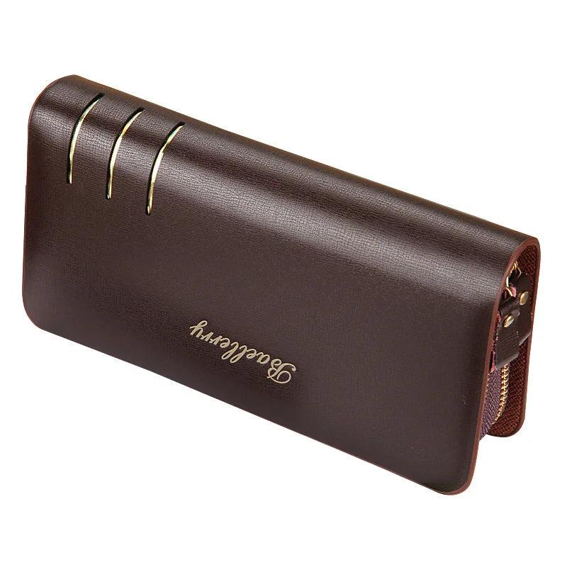 Vintage Long Clutch Men Wallet Plaid Purses Handbags Zipper Male Wallet