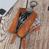 Men's Leather Key Bag Anti-Loss Multi-Functional Storage Bag
