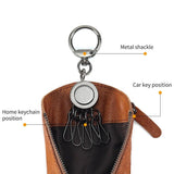 Men's Leather Key Bag Anti-Loss Multi-Functional Storage Bag
