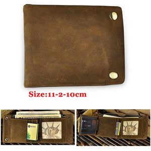 Men's Vintage Leather Travel Wallet Purse 1003